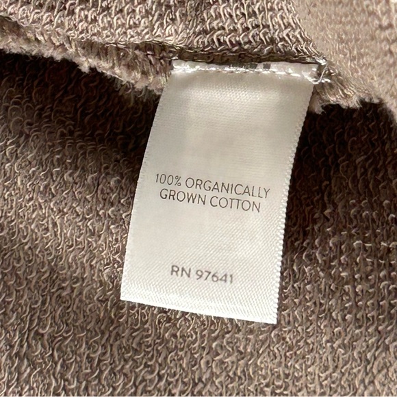 Pure Jill By J Jill Organic Cotton Hooded Top Womens Petite Large Taupe Texture - Picture 12 of 13